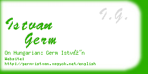 istvan germ business card